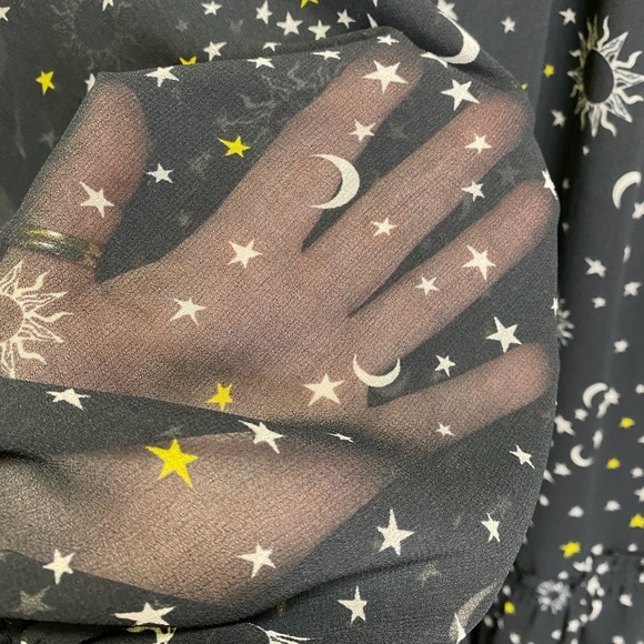 DEREK LAM 10 CROSBY Juno Celestial Chiffon Trapeze Dress NWT - Picture 7 of 7